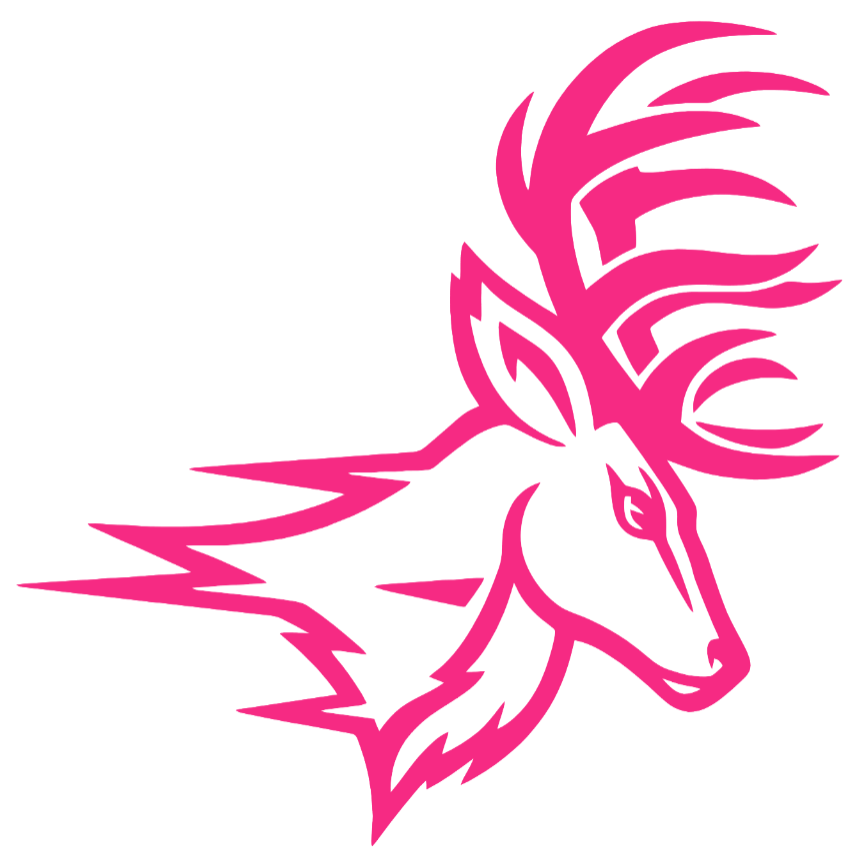 Fairfield Stags HOT PINK Team Logo Premium DieCut Vinyl Decal PICK SIZE