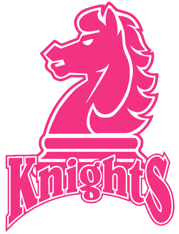 Fairleigh Dickinson Knights HOT PINK Alternate Logo Premium DieCut Vinyl Decal PICK SIZE