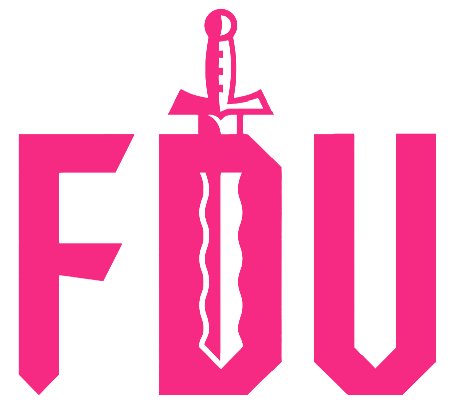 Fairleigh Dickinson Knights HOT PINK Team Logo Premium DieCut Vinyl Decal PICK SIZE