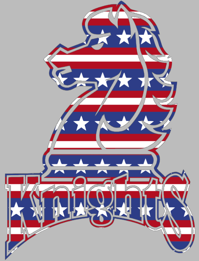 Fairleigh Dickinson Knights Alternate Logo Stars & Stripes USA American Flag Vinyl Decal PICK SIZE