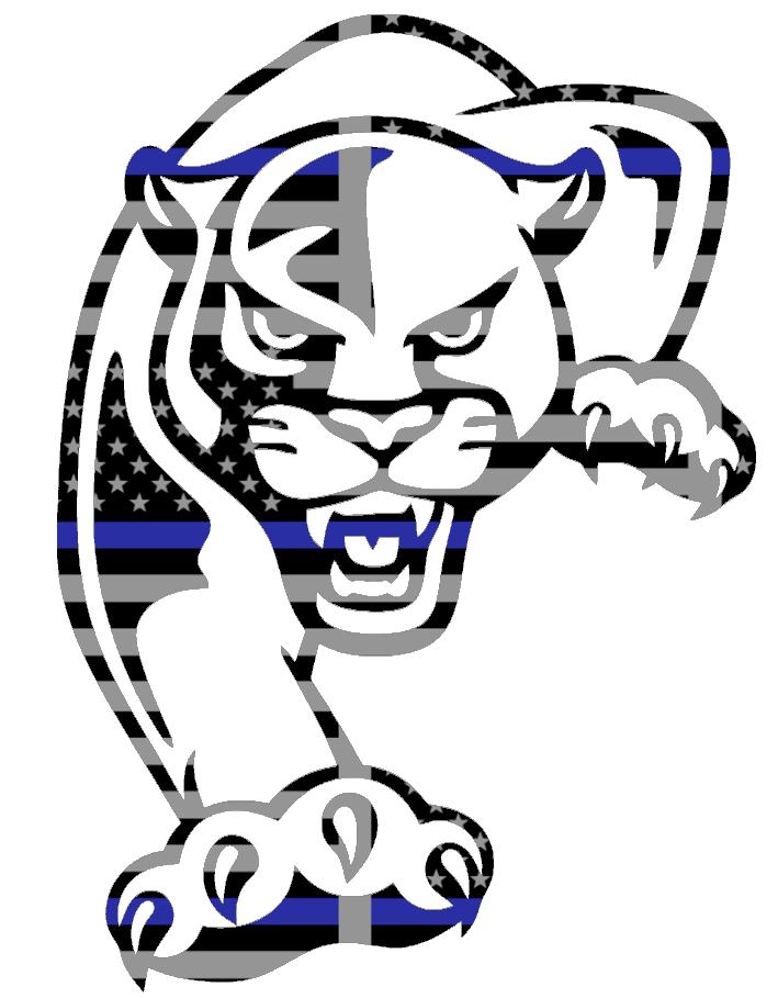 FIU Panthers Team Logo Thin Blue Line American Flag Premium DieCut Vinyl Decal PICK SIZE