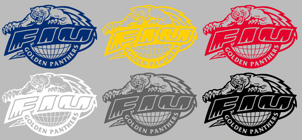 FIU Panthers Retro Throwback Logo Premium DieCut Vinyl Decal PICK COLOR & SIZE