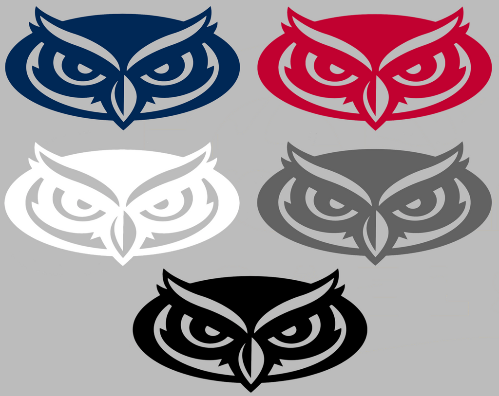 Florida Atlantic Owls Team Logo Premium DieCut Vinyl Decal PICK COLOR & SIZE