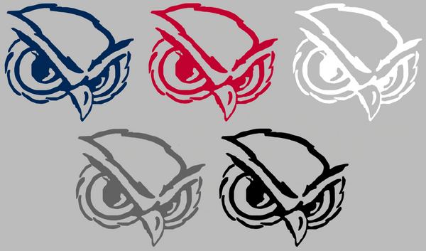 Florida Atlantic Owls Retro Throwback Logo Premium DieCut Vinyl Decal PICK COLOR & SIZE