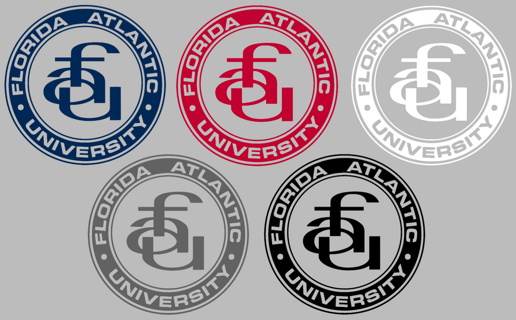 Florida Atlantic Owls Retro Throwback Logo Premium DieCut Vinyl Decal PICK COLOR & SIZE