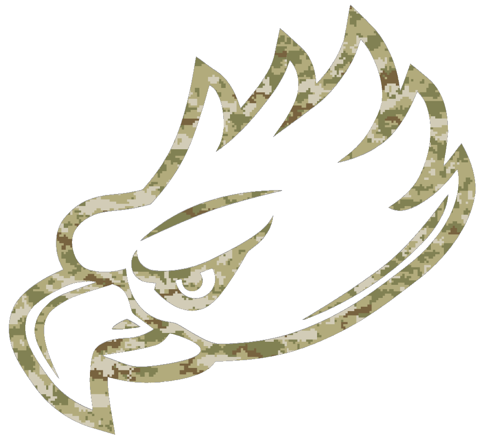 Florida Gulf Coast Eagles Team Logo Salute to Service Camouflage Camo Vinyl Decal PICK SIZE