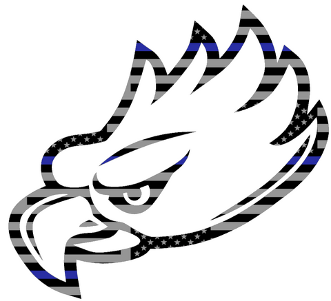 Florida Gulf Coast Eagles Team Logo Thin Blue Line American Flag Premium DieCut Vinyl Decal PICK SIZE