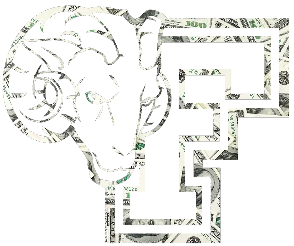 Fordham Rams Team Logo Money Print Premium DieCut Vinyl Decal PICK SIZE