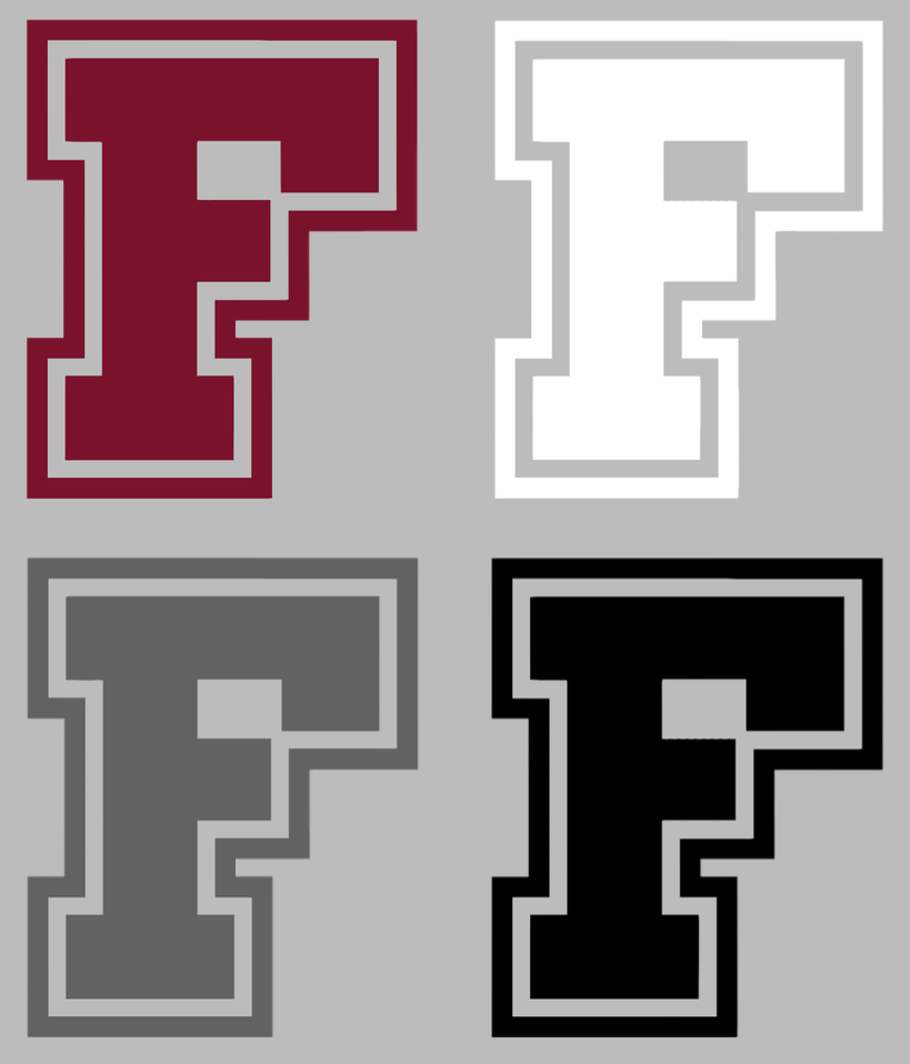 Fordham Rams F Logo Premium DieCut Vinyl Decal PICK COLOR & SIZE