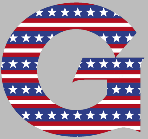 Georgetown Hoyas Team Logo Stars & Stripes USA American Flag Vinyl Decal PICK SIZE
