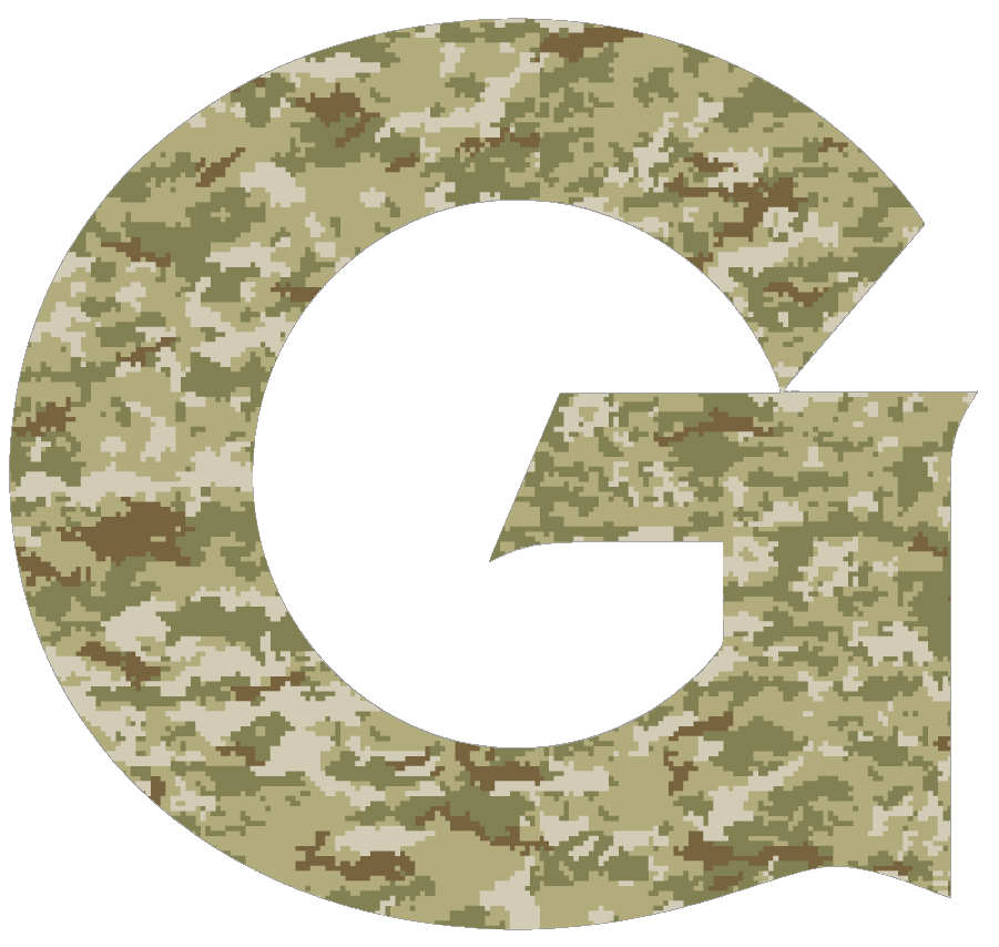 Georgetown Hoyas Team Logo Salute to Service Camouflage Camo Vinyl Decal PICK SIZE