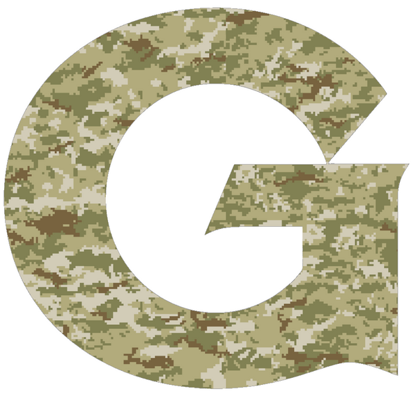 Georgetown Hoyas Team Logo Salute to Service Camouflage Camo Vinyl Decal PICK SIZE