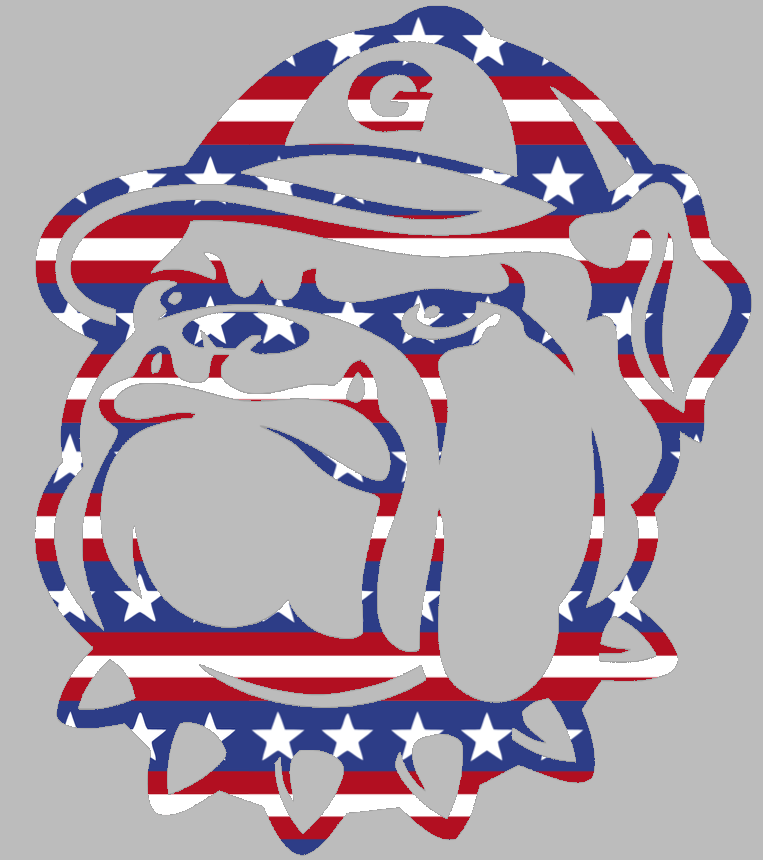 Georgetown Hoyas Mascot Logo Stars & Stripes USA American Flag Vinyl Decal PICK SIZE