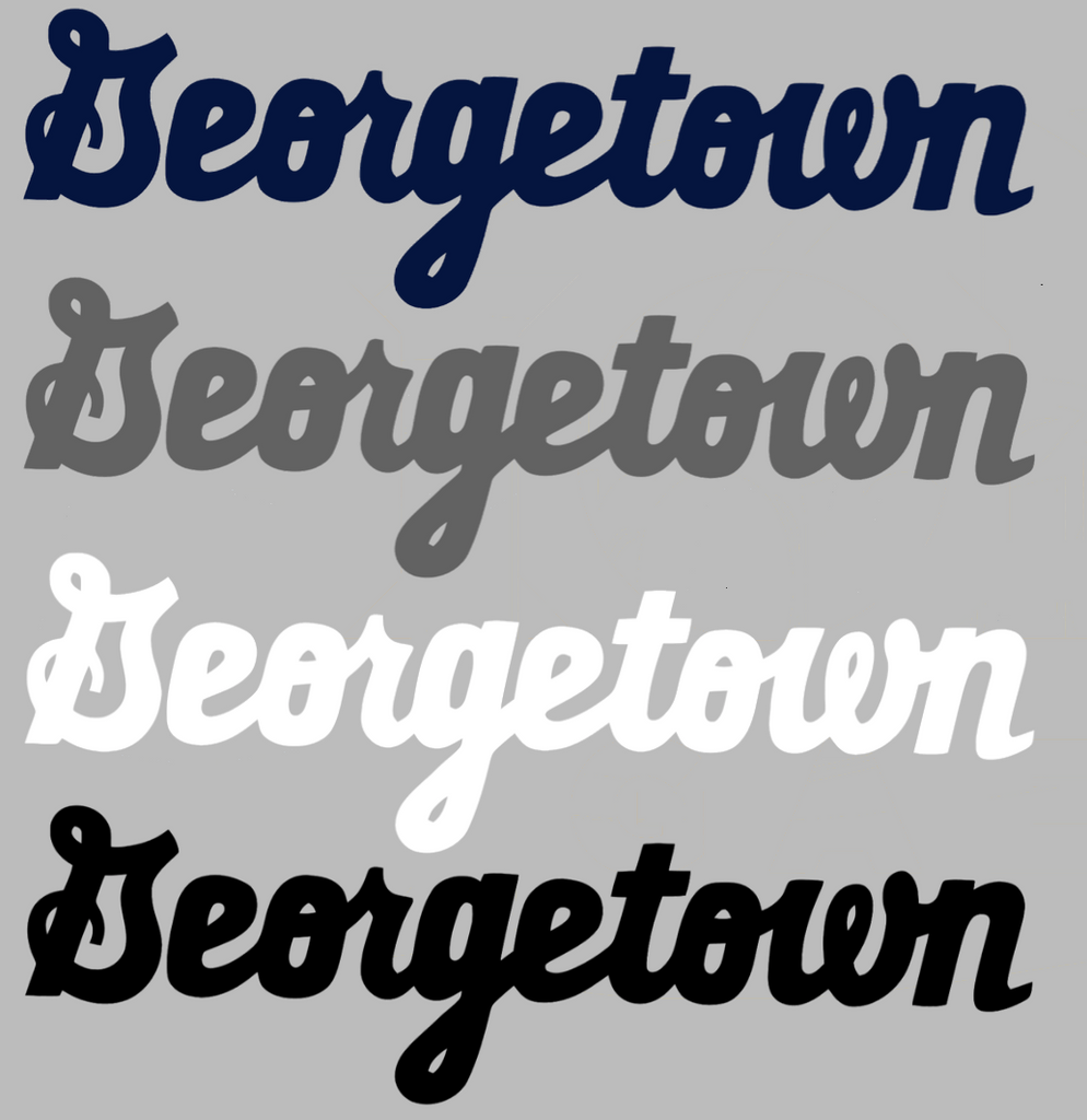 Georgetown Hoyas Script Logo Premium DieCut Vinyl Decal PICK COLOR & SIZE