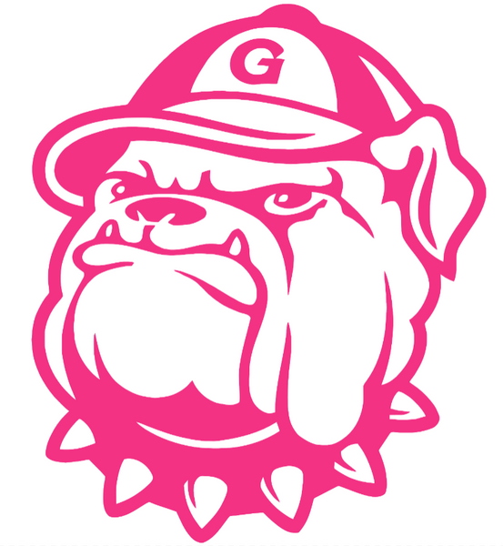 Georgetown Hoyas HOT PINK Mascot Logo Premium DieCut Vinyl Decal PICK SIZE