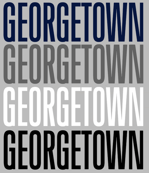 Georgetown Hoyas Team Name Logo Premium DieCut Vinyl Decal PICK COLOR & SIZE