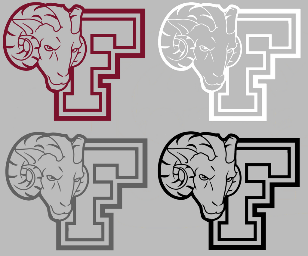 Fordham Rams Team Logo Premium DieCut Vinyl Decal PICK COLOR & SIZE