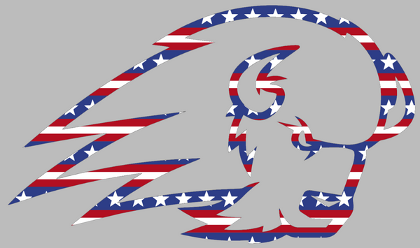 Utah Tech Trailblazers Team Logo Stars & Stripes USA American Flag Vinyl Decal PICK SIZE