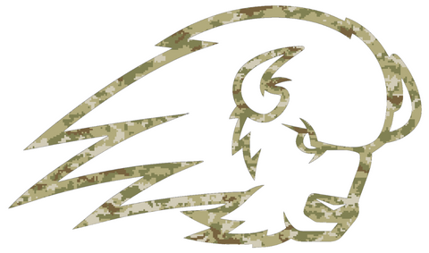 Utah Tech Trailblazers Team Logo Salute to Service Camouflage Camo Vinyl Decal PICK SIZE