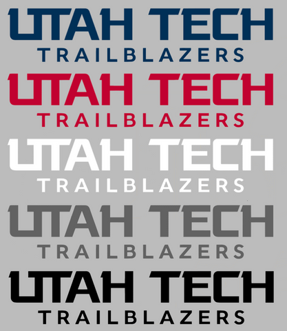 Utah Tech Trailblazers Team Name Logo Premium DieCut Vinyl Decal PICK COLOR & SIZE