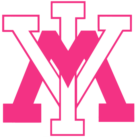 VMI Keydets HOT PINK Team Logo Premium DieCut Vinyl Decal PICK SIZE