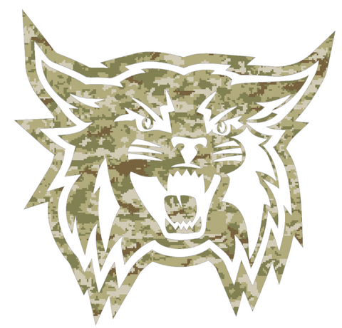 Weber State Wildcats Team Logo Salute to Service Camouflage Camo Vinyl Decal PICK SIZE