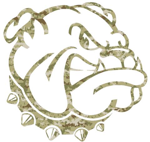 Western Illinois Leathernecks Team Logo Salute to Service Camouflage Camo Vinyl Decal PICK SIZE