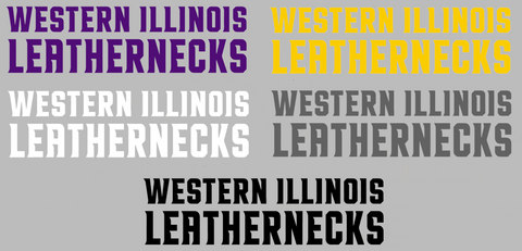 Western Illinois Leathernecks Team Name Logo Premium DieCut Vinyl Decal PICK COLOR & SIZE