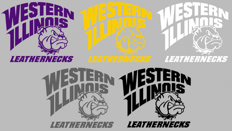 Western Illinois Leathernecks Retro Throwback Logo Premium DieCut Vinyl Decal PICK COLOR & SIZE