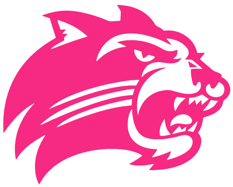 Western Carolina Catamounts HOT PINK Team Logo Premium DieCut Vinyl Decal PICK SIZE