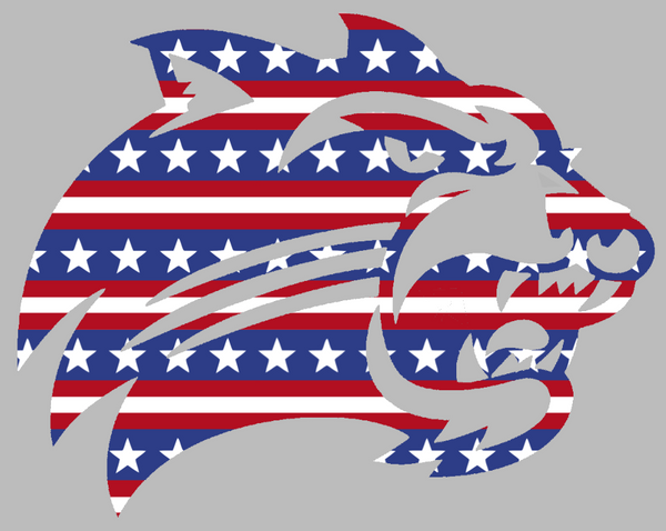 Western Carolina Catamounts Stars & Stripes Team Logo USA American Flag Vinyl Decal PICK SIZE