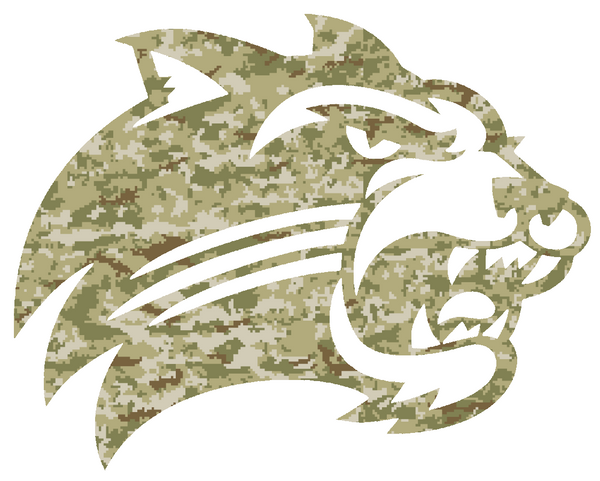 Western Carolina Catamounts Team Logo Salute to Service Camouflage Camo Vinyl Decal PICK SIZE