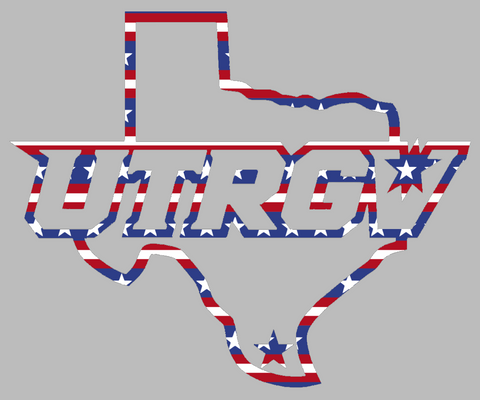 UTRGV Vaqueros Team Logo Stars & Stripes USA American Flag Vinyl Decal PICK SIZE