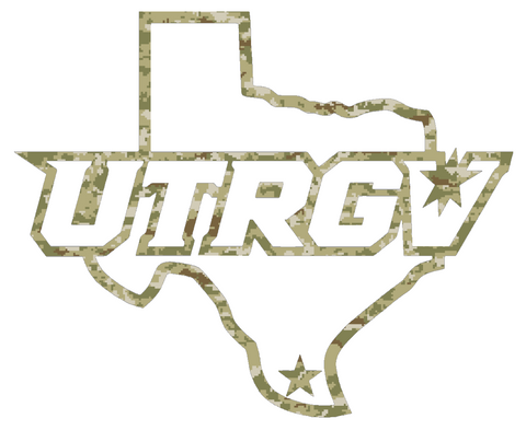 UTRGV Vaqueros Team Logo Salute to Service Camouflage Camo Vinyl Decal PICK SIZE