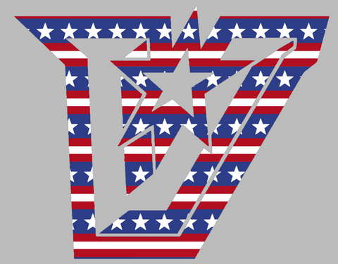 UTRGV Vaqueros Alternate V Logo Stars & Stripes USA American Flag Vinyl Decal PICK SIZE