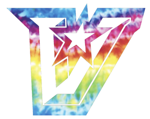 UTRGV Vaqueros Alternate V Logo Crucial Catch Cancer Tie Dye Vinyl Decal PICK SIZE