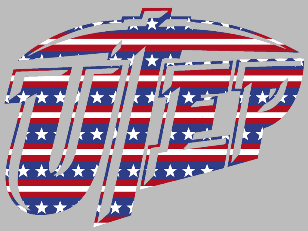 UTEP Miners Team Logo Stars & Stripes USA American Flag Vinyl Decal PICK SIZE