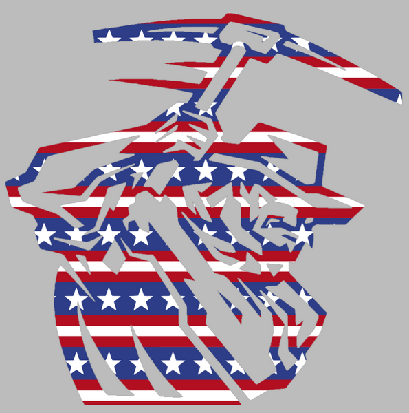UTEP Miners Mascot Logo Stars & Stripes USA American Flag Vinyl Decal PICK SIZE