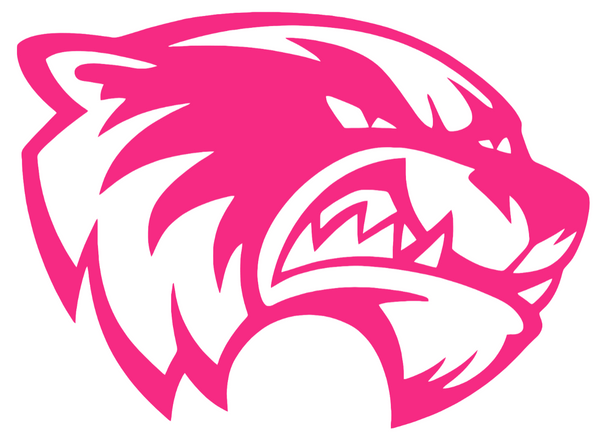 Utah Valley Wolverines HOT PINK Team Logo Premium DieCut Vinyl Decal PICK SIZE