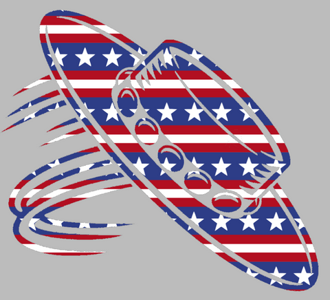 UCSB Gauchos Alternate Logo Stars & Stripes USA American Flag Vinyl Decal PICK SIZE