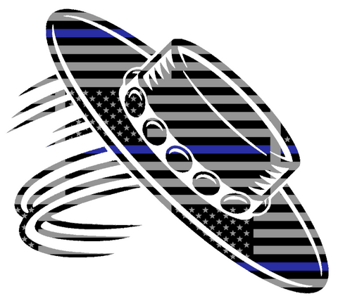 UCSB Gauchos Alternate Logo Thin Blue Line American Flag Premium DieCut Vinyl Decal PICK SIZE