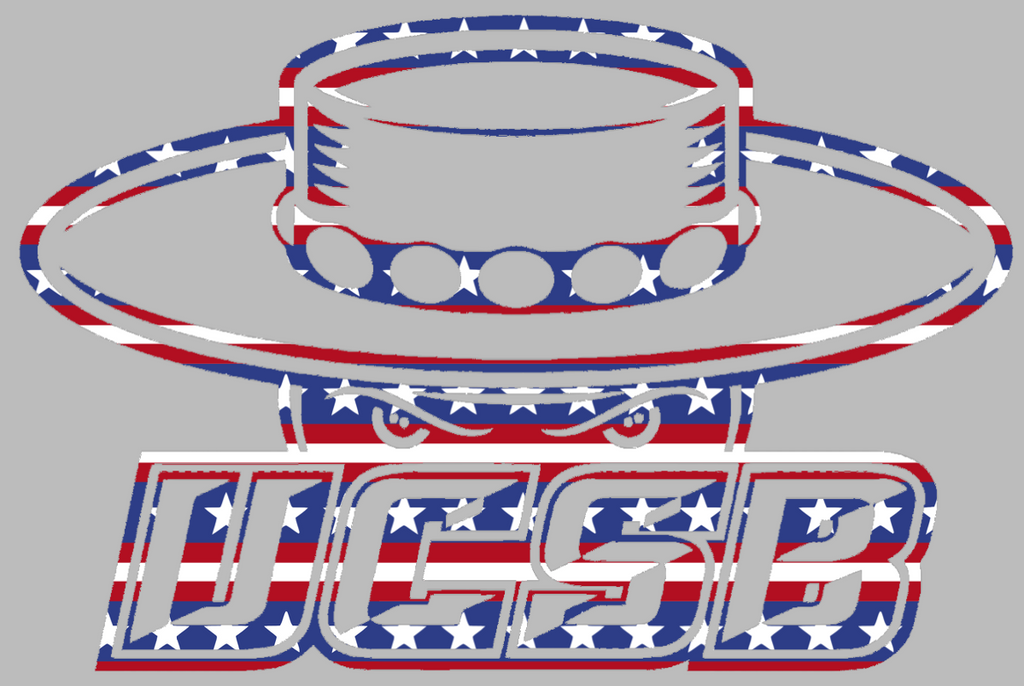 UCSB Gauchos Team Logo Stars & Stripes USA American Flag Vinyl Decal PICK SIZE