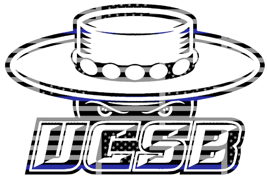 UCSB Gauchos Team Logo Thin Blue Line American Flag Premium DieCut Vinyl Decal PICK SIZE