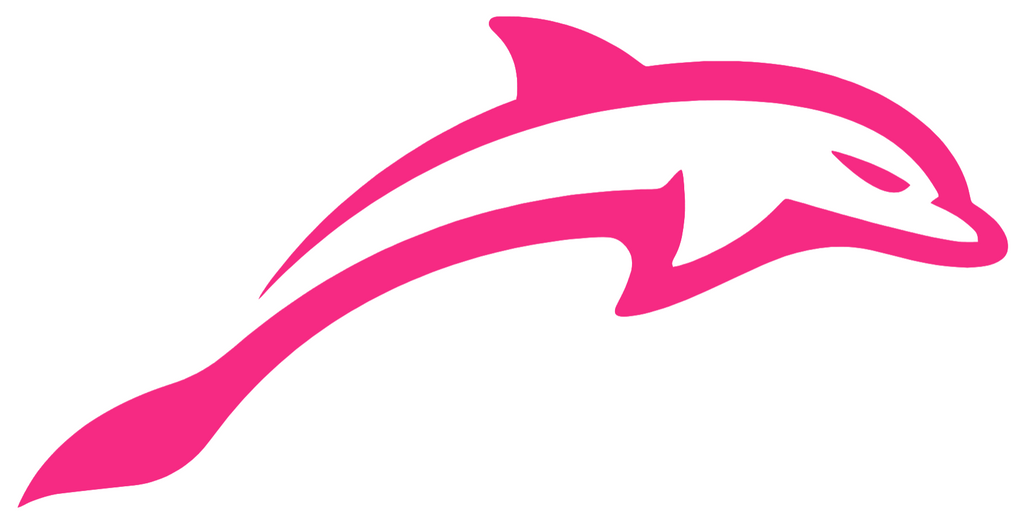 Jacksonville Dolphins HOT PINK Mascot Logo Premium DieCut Vinyl Decal PICK SIZE