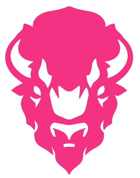 Howard Bison HOT PINK Team Logo Premium DieCut Vinyl Decal PICK SIZE