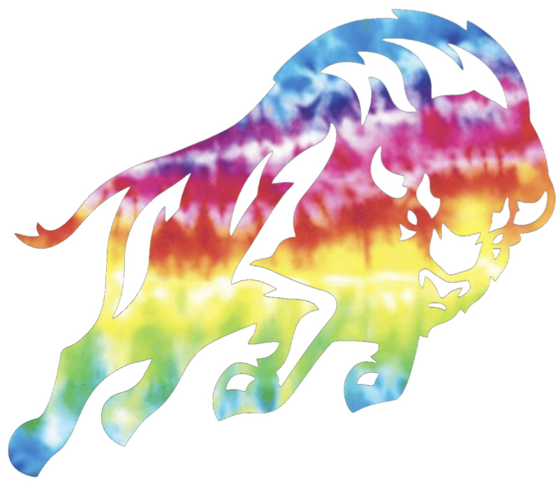 Howard Bison Alternate Logo Crucial Catch Cancer Tie Dye Vinyl Decal PICK SIZE