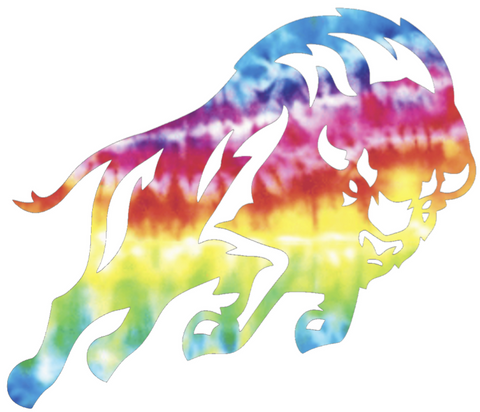 Howard Bison Alternate Logo Crucial Catch Cancer Tie Dye Vinyl Decal PICK SIZE