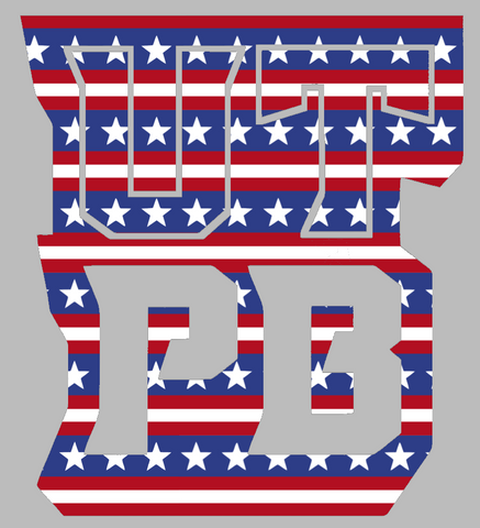 UTPB Falcons Team Logo Stars & Stripes USA American Flag Vinyl Decal PICK SIZE