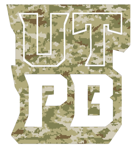 UTPB Falcons Team Logo Salute to Service Camouflage Camo Vinyl Decal PICK SIZE