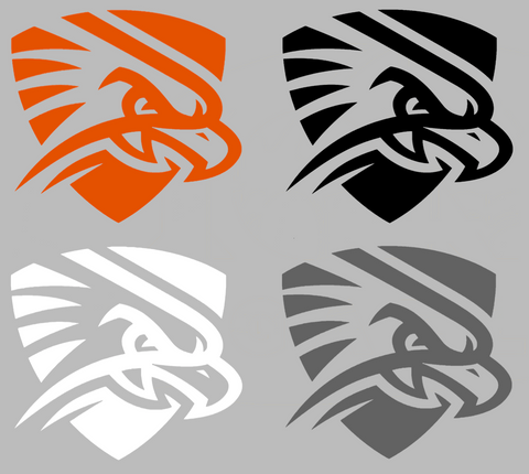 UTPB Falcons Mascot Logo Premium DieCut Vinyl Decal PICK COLOR & SIZE